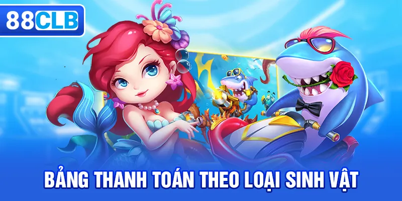 Bảng thanh toán theo loại sinh vật